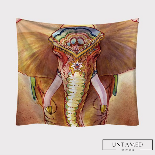 Bohemian Elephant Bedroom Tapestry