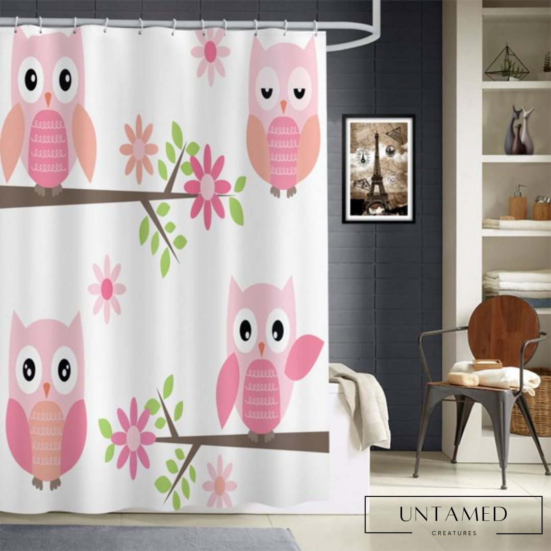 JOOCAR Owls Home Decor Shower Curtain