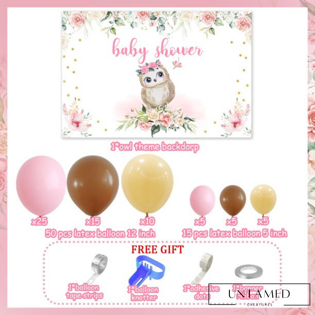 Owl Pink Baby Shower Decorations