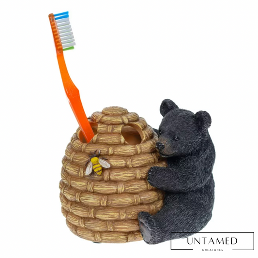 Black Bear Beehive Toothbrush Holder