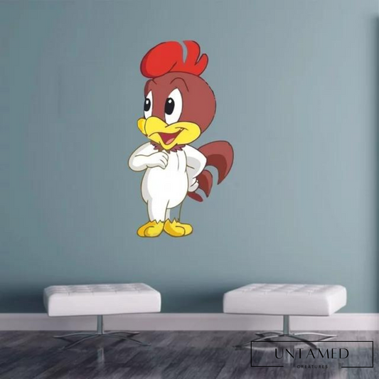 Cute Adorable Chicken Cartoon Character Wall Sticker