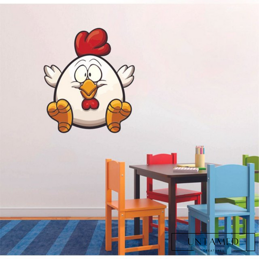 Cartoon Chicken Egg Wall Decor