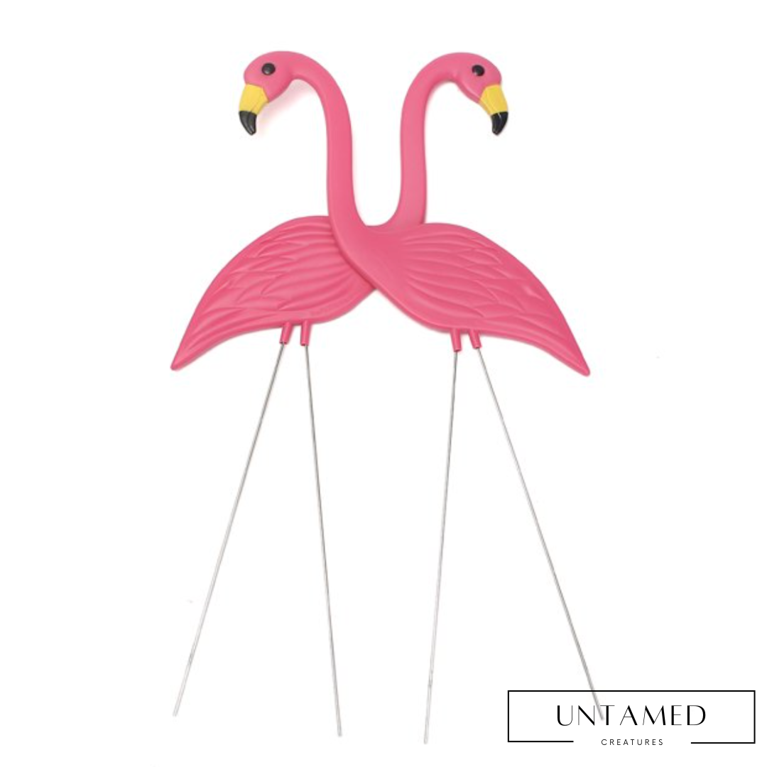 10 Pieces Plastic Lawn Flamingo