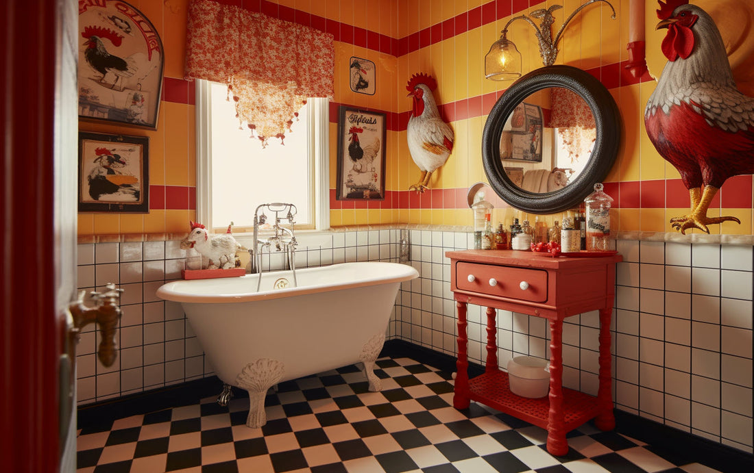 Cluck-tastic Decor: Using Chicken Accents in Your Bathroom Design