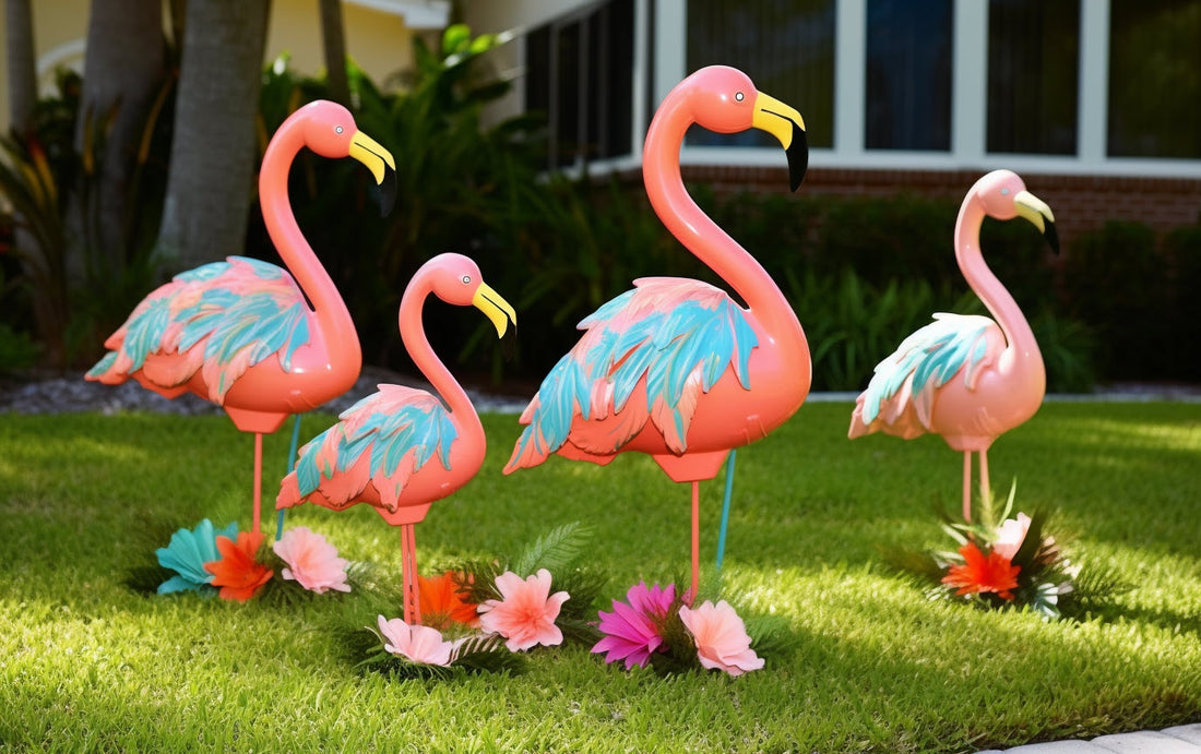 Tropical Vibes: Transforming Your Yard with Flamingo-Inspired Decorations