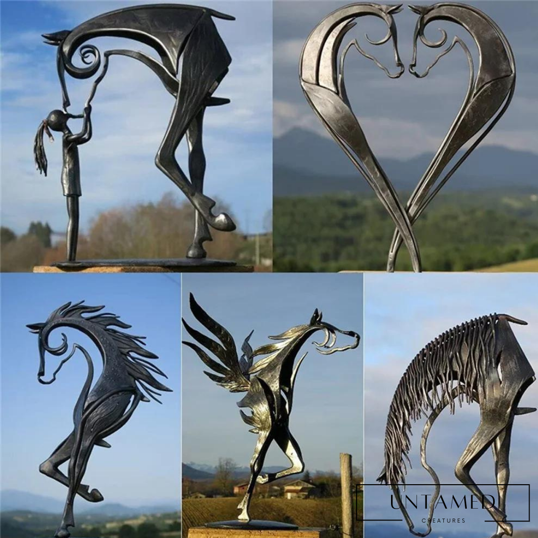 DTOWER Rustic Horse Sculpture