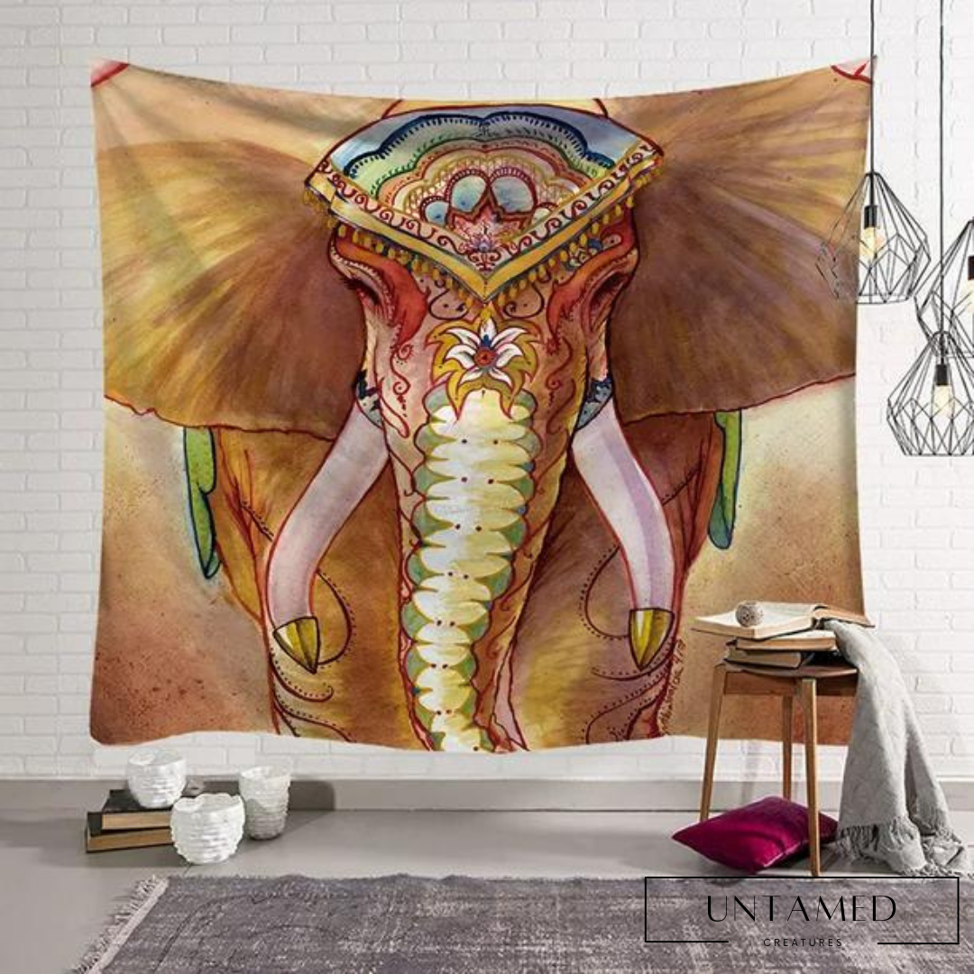 Bohemian Elephant Bedroom Tapestry