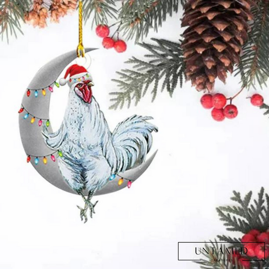 Christmas Scarf Chicken Holiday Decoration