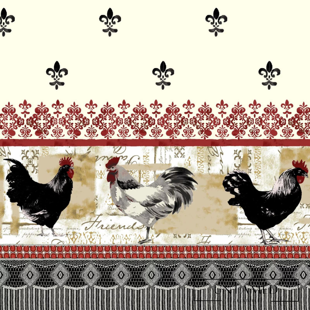 Achim Rooster Kitchen Curtain Tier and Swag Set