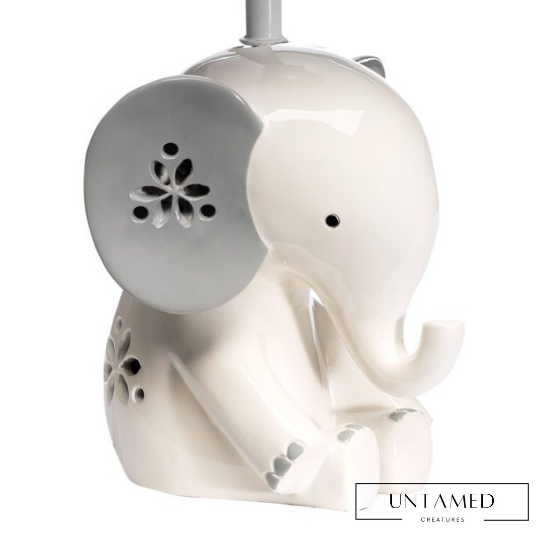 White Elephant Nursery Lamp