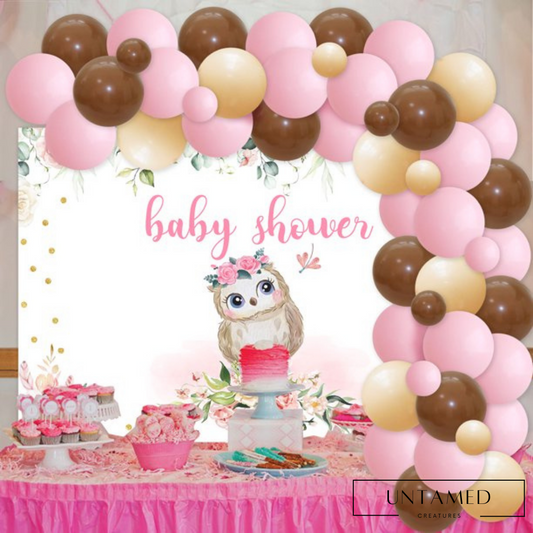 Owl Pink Baby Shower Decorations