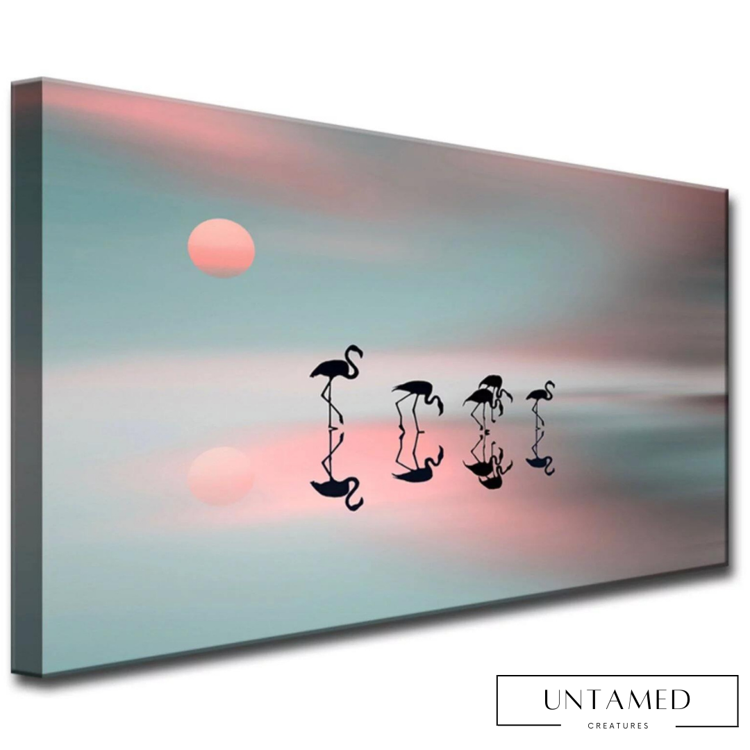 Flamingos Canvas Wall Art