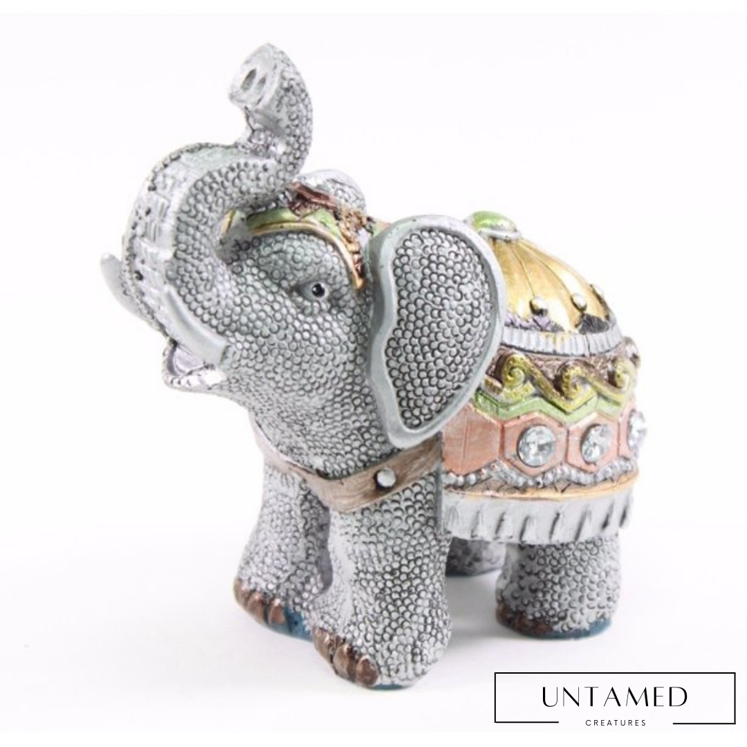 Gray Elephant Wealth Lucky Figurine