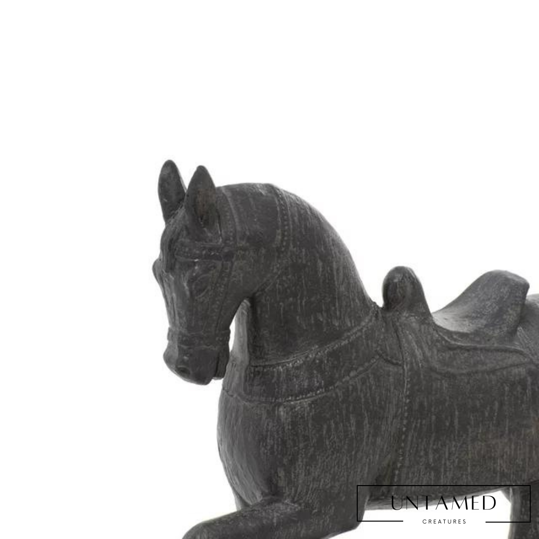 Brown Polystone Horse Sculpture