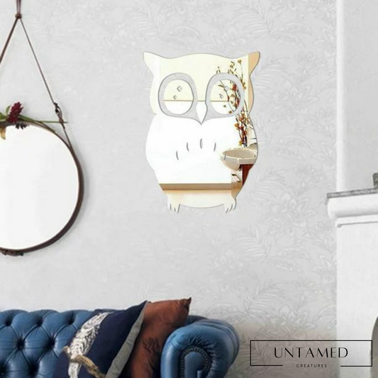 Silver Canvas Owl Wall Art with 3D Design Wall Decor