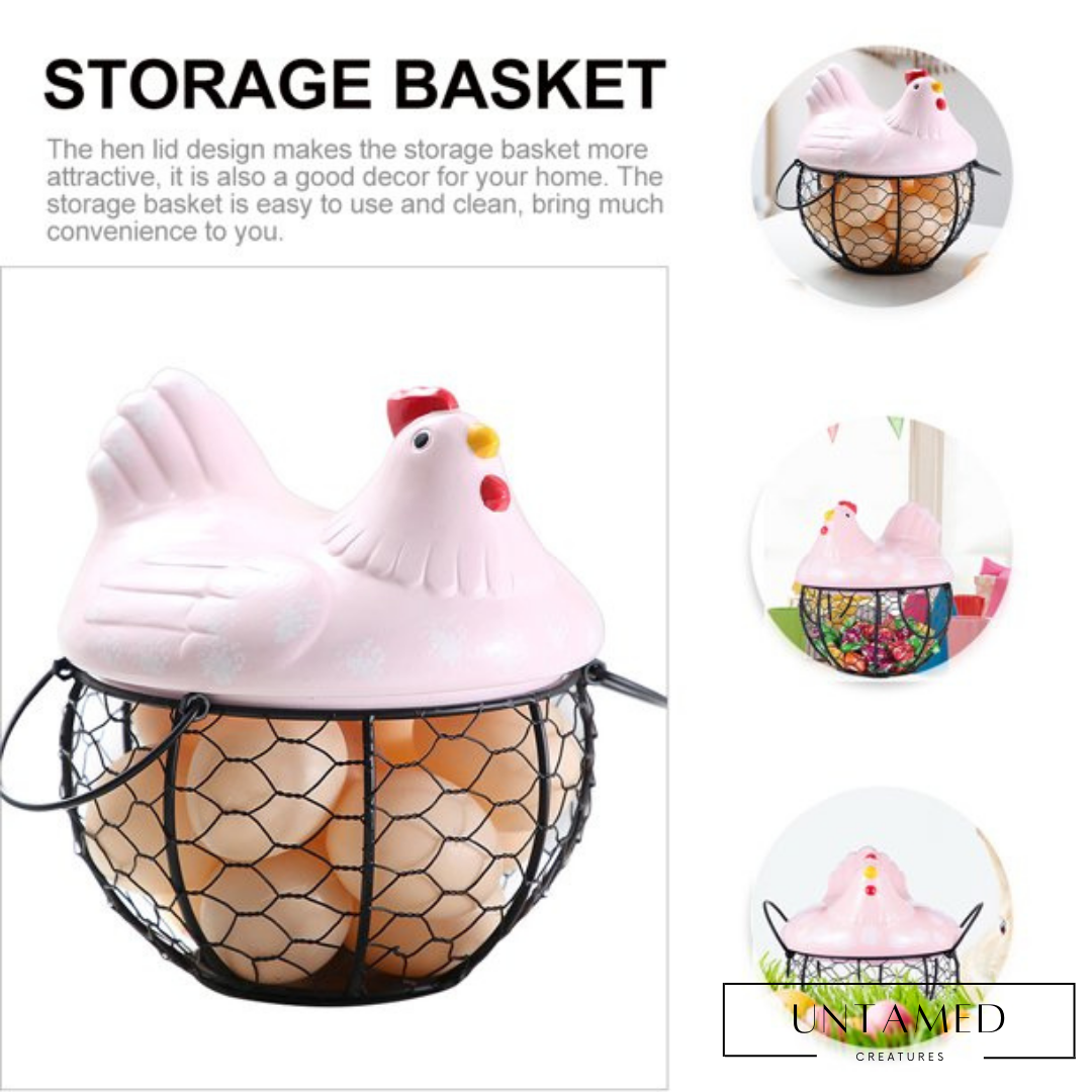 Egg Basket Chicken Hen Holder
