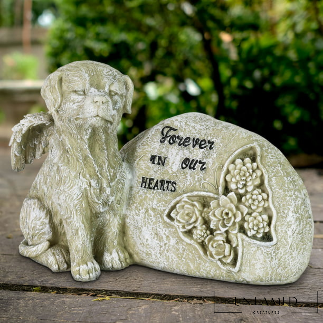Dog Memorial Garden Statue
