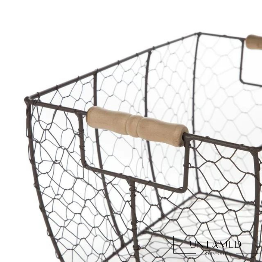 Decorative Brown Chicken Wire Basket