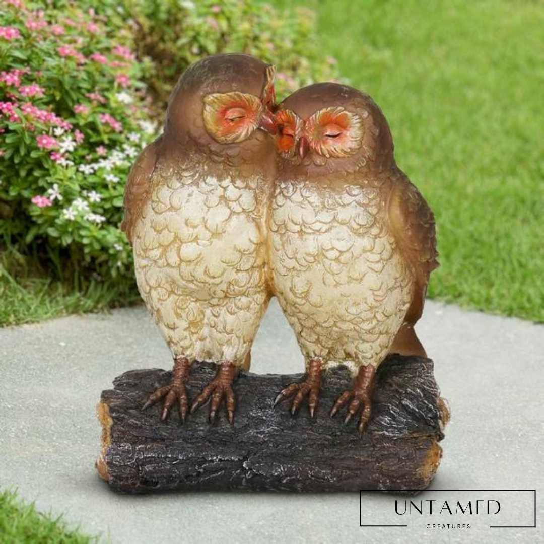 Exhart Solar Owls Garden Statue