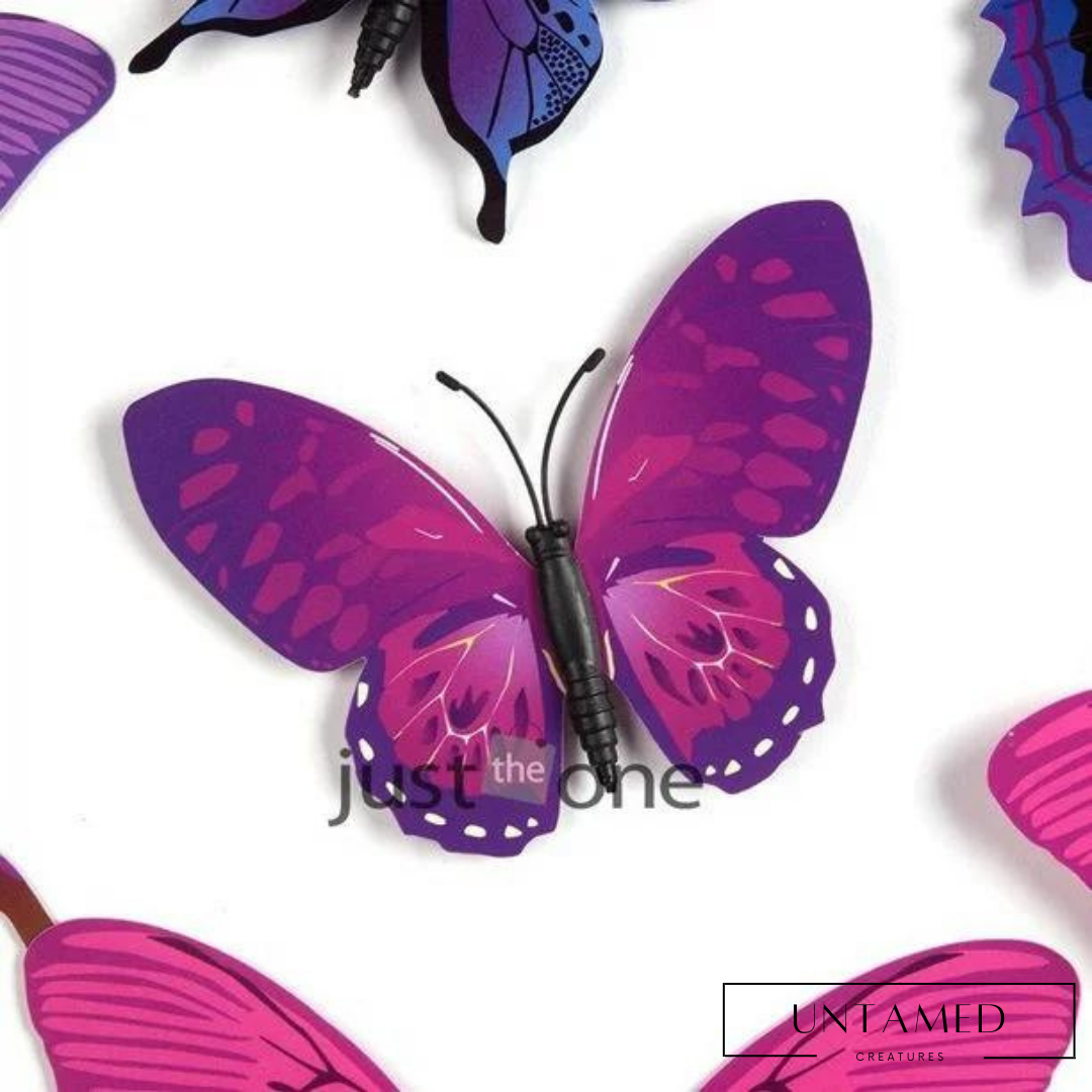 3D Wall Sticker Butterfly Set - 12pcs - Home Decor Room Decoration Stickers