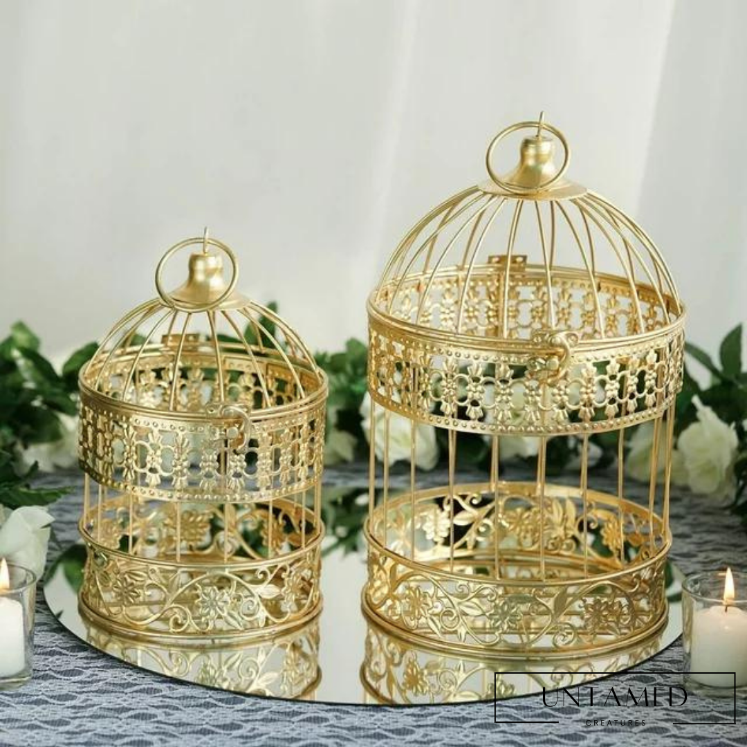 Gold Bird Cage Wedding Centerpiece