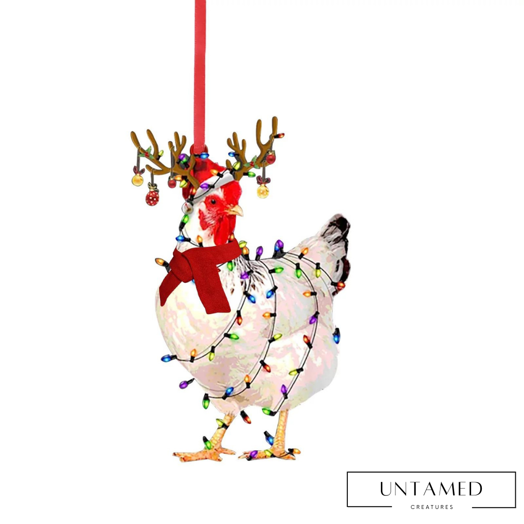 Scarf Chicken Holiday Decoration
