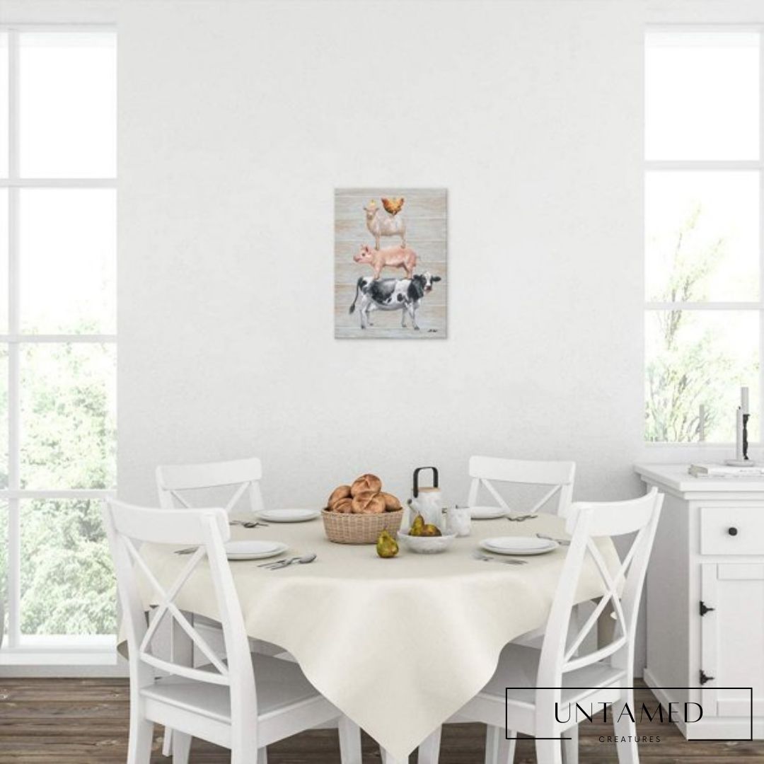 Chicken, Sheep, Pig and Cow Wall Decor
