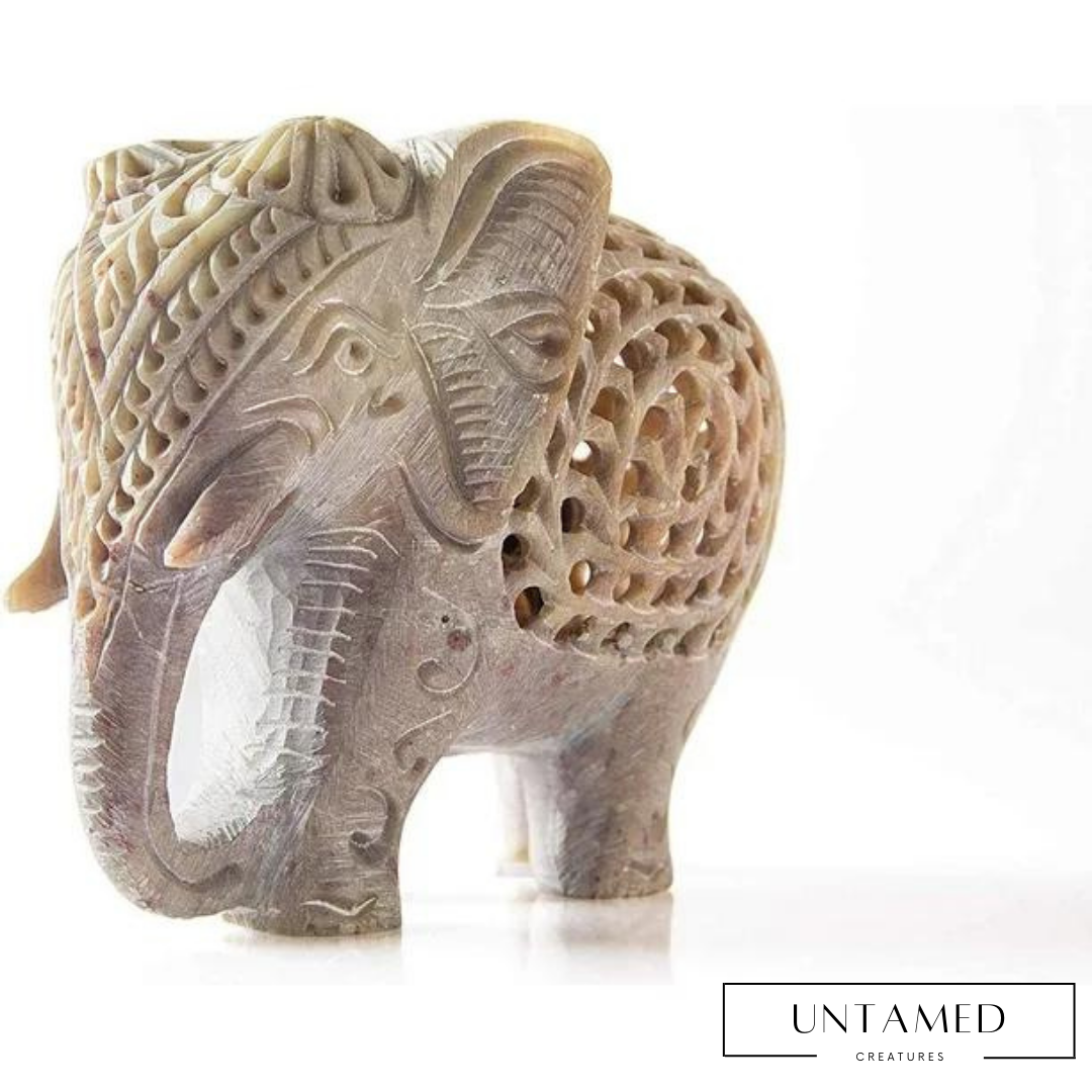 Ajuny Stone Elephant Figurines