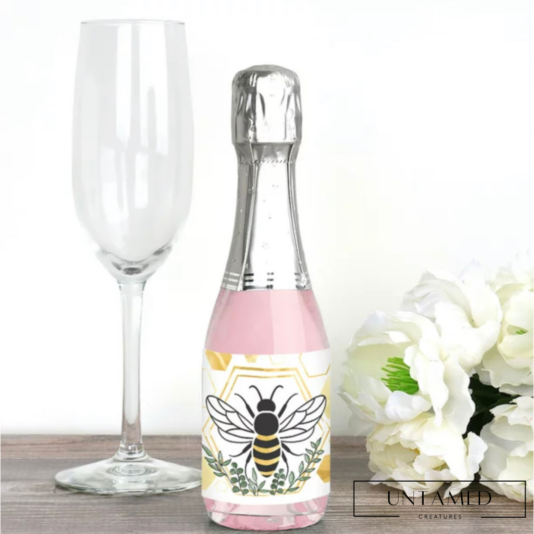 Little Bumblebee Mini Wine & Champagne Party Favor Bottle Gift