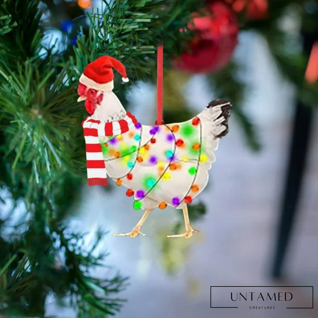 Chicken Christmas Tree Ornament