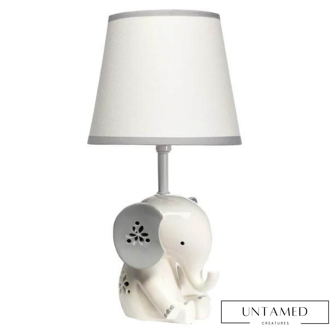 White Elephant Nursery Lamp