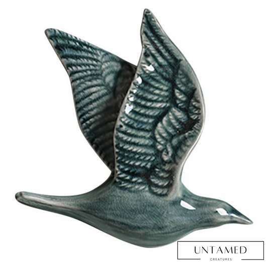 3D Ceramic Flying Birds Wall Decor