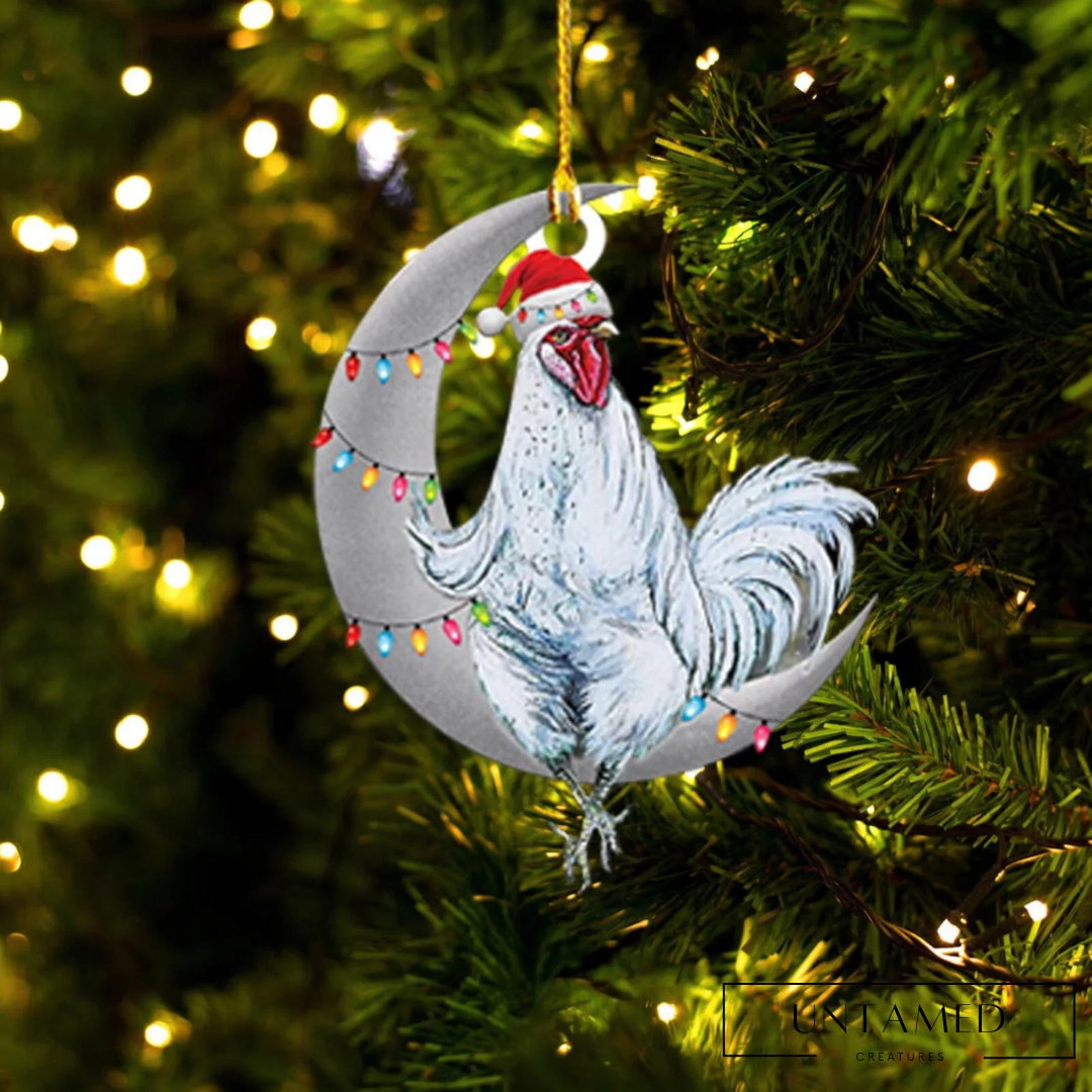 Christmas Scarf Chicken Holiday Decoration