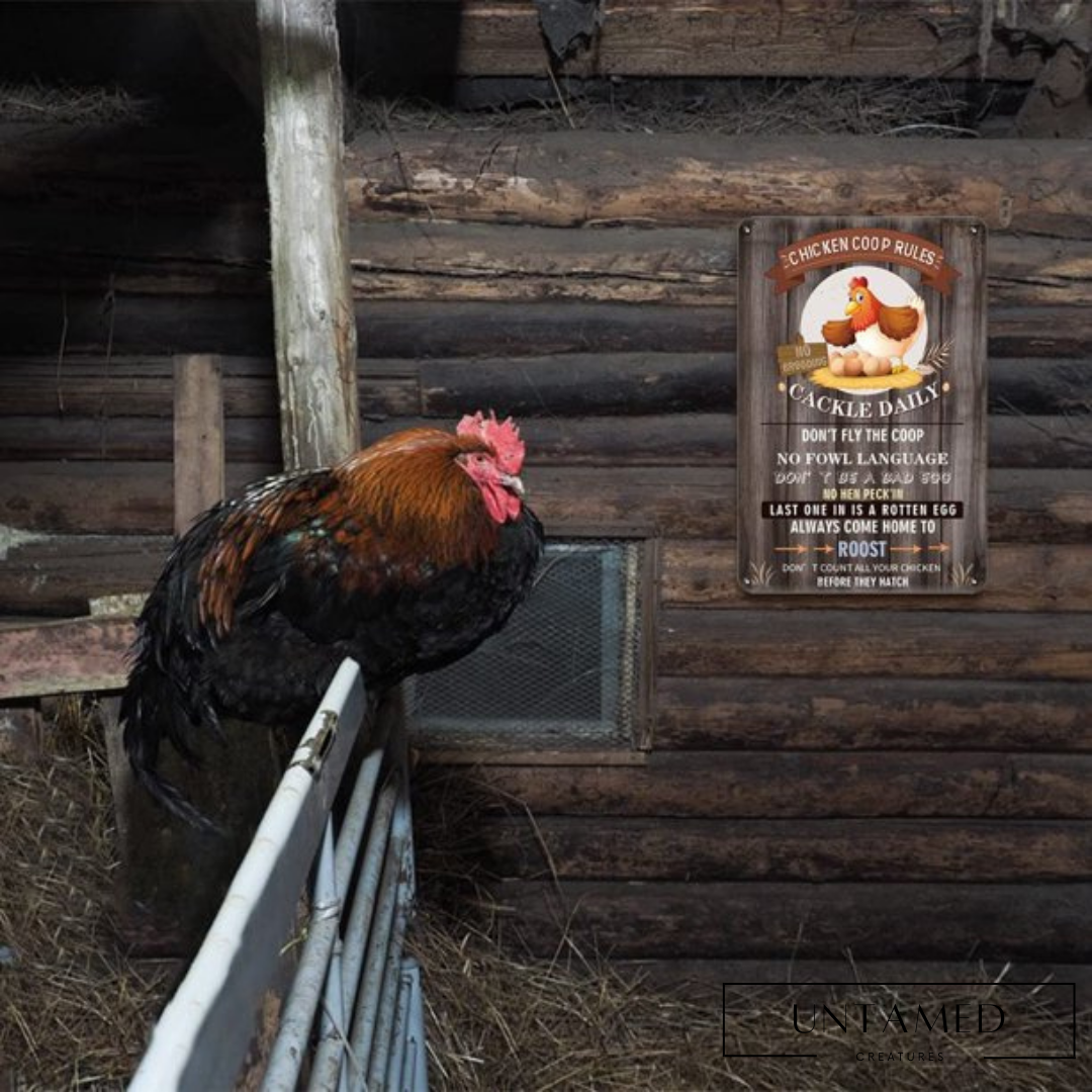Chicken Coop Rules Sign