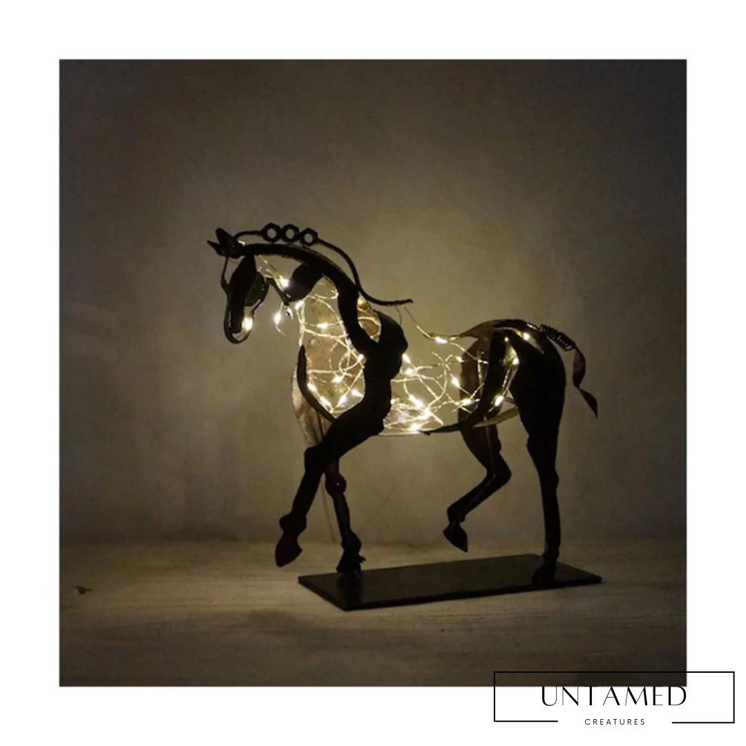Horse Sculpture Metal LED
