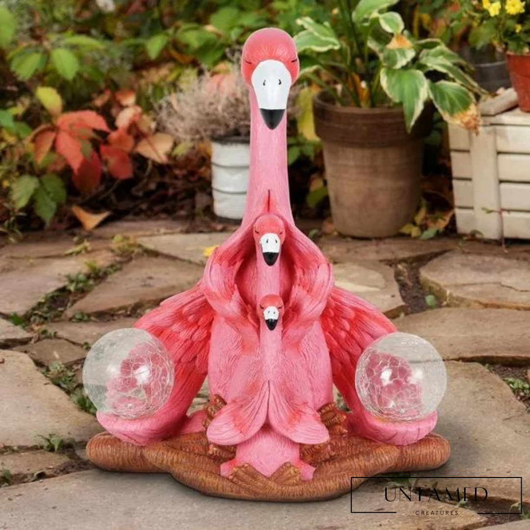 Flamingos Garden Statue
