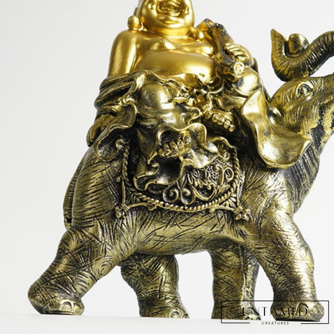 Buddha Riding AN Elephant Statue
