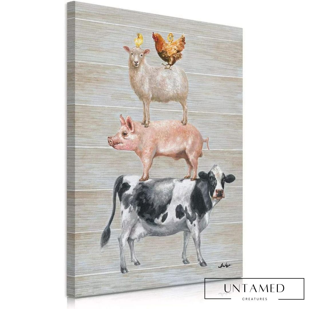 Chicken, Sheep, Pig and Cow Wall Decor
