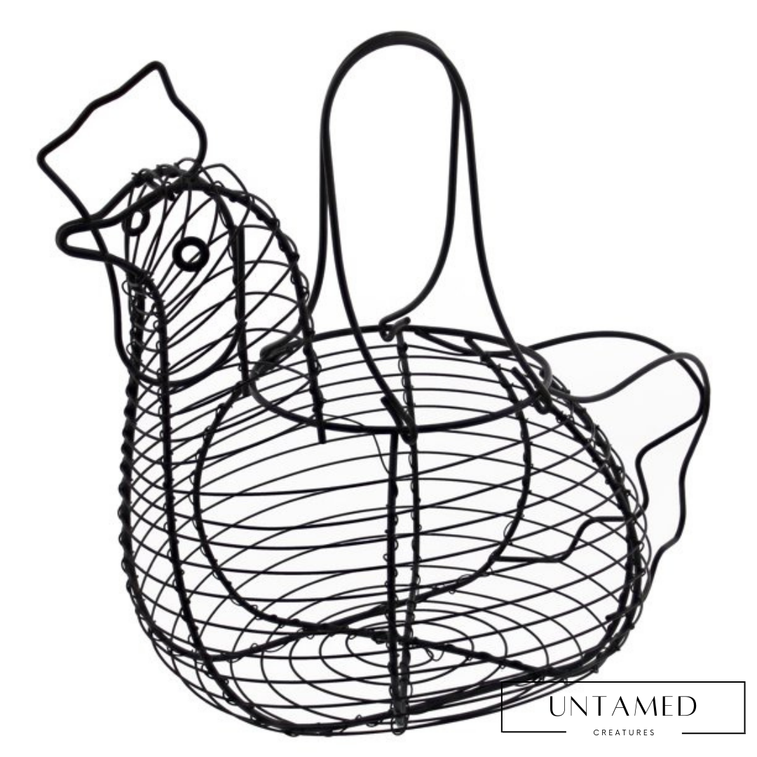 Chicken Shaped Egg Wire Basket