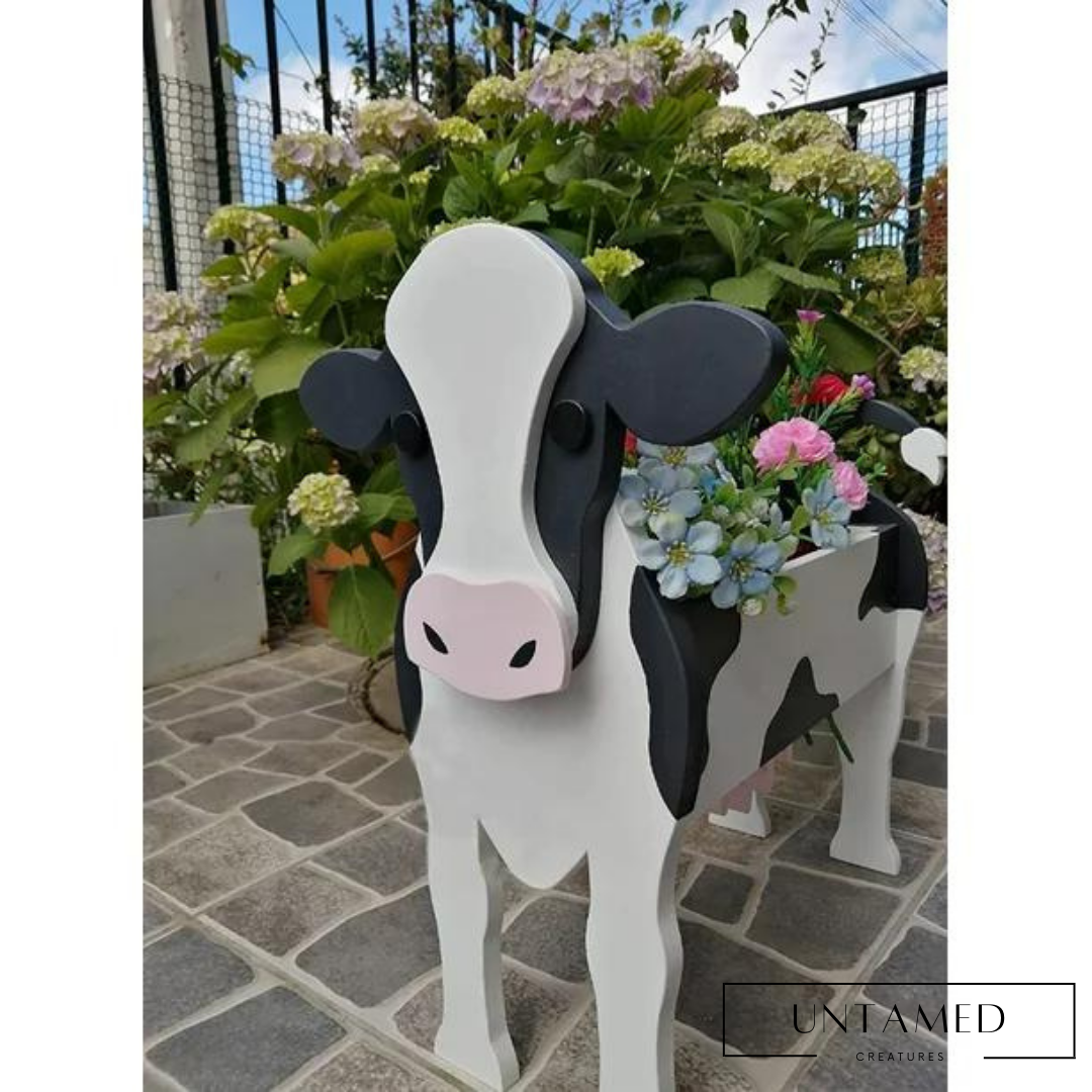 Garden Flower Pot Cow Planter