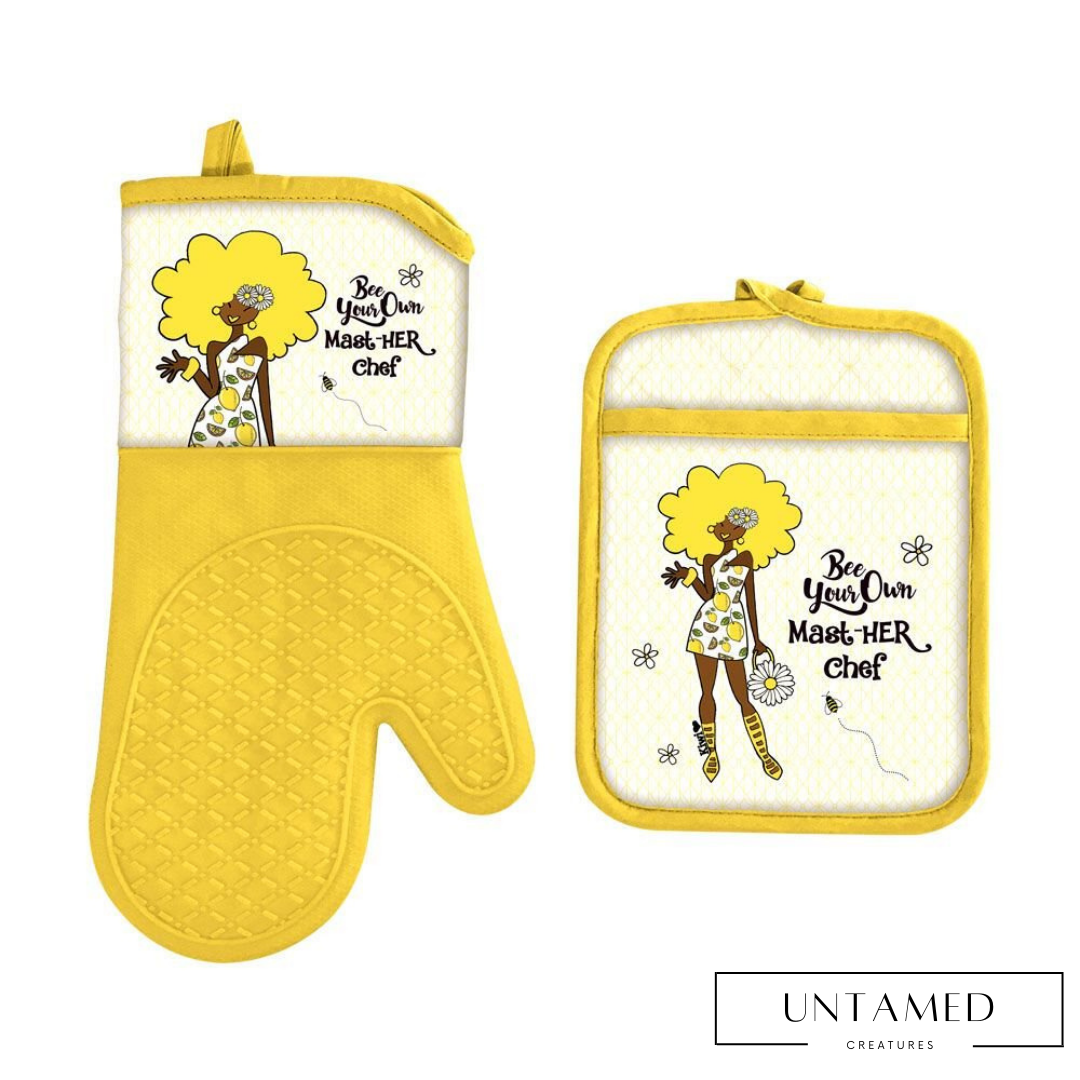 Bee Oven Mitt and Potholder Sets