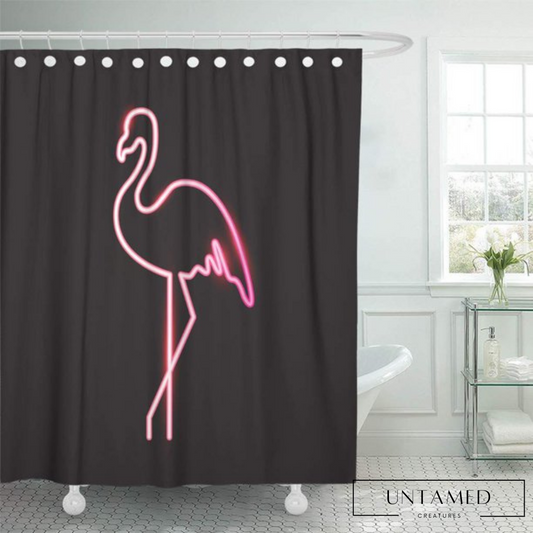 Flamingo Neon Light Bathroom Decor