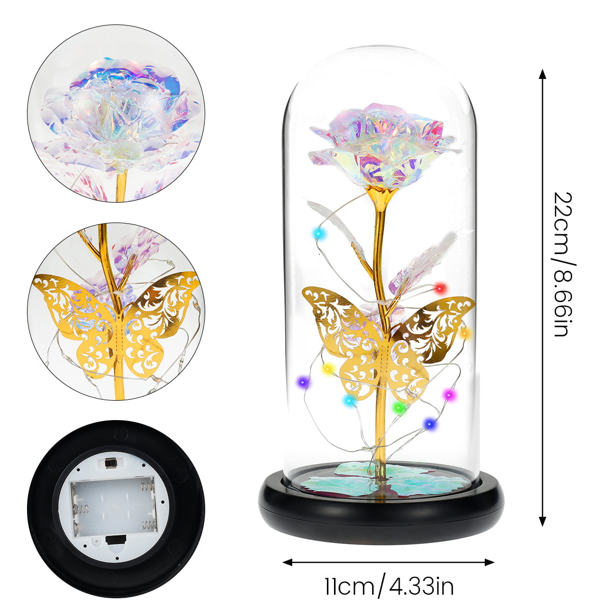 Enchanted Galaxy Rose Light with LED Display