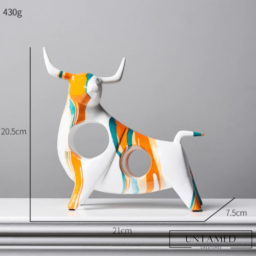 Modern Art Graffiti Cow Miniature