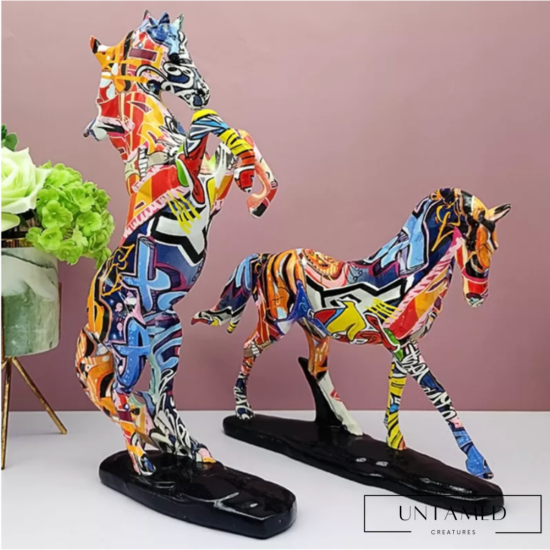 Graffiti Horse Sculpture
