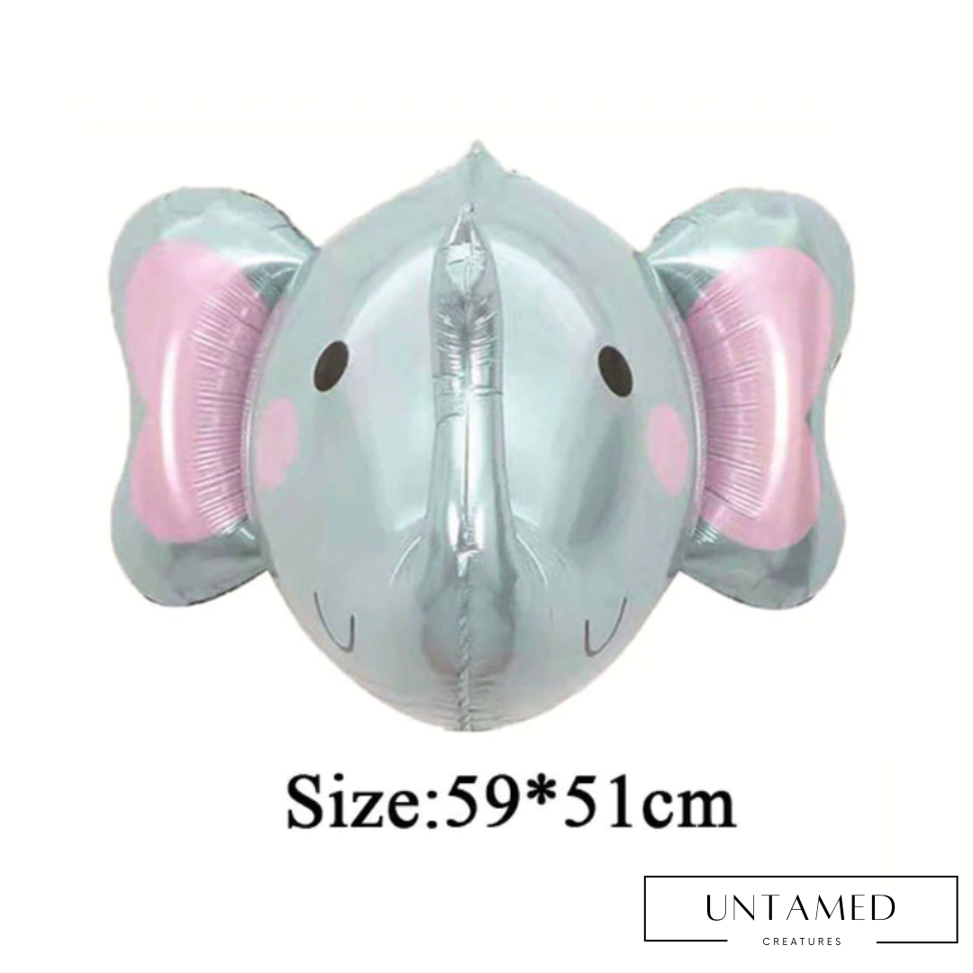3D Elephant Head Foil Balloon