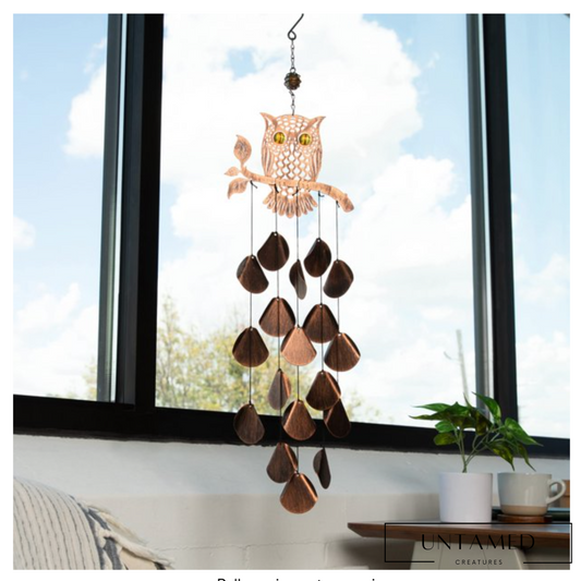 Rustic Owl Wind Chime