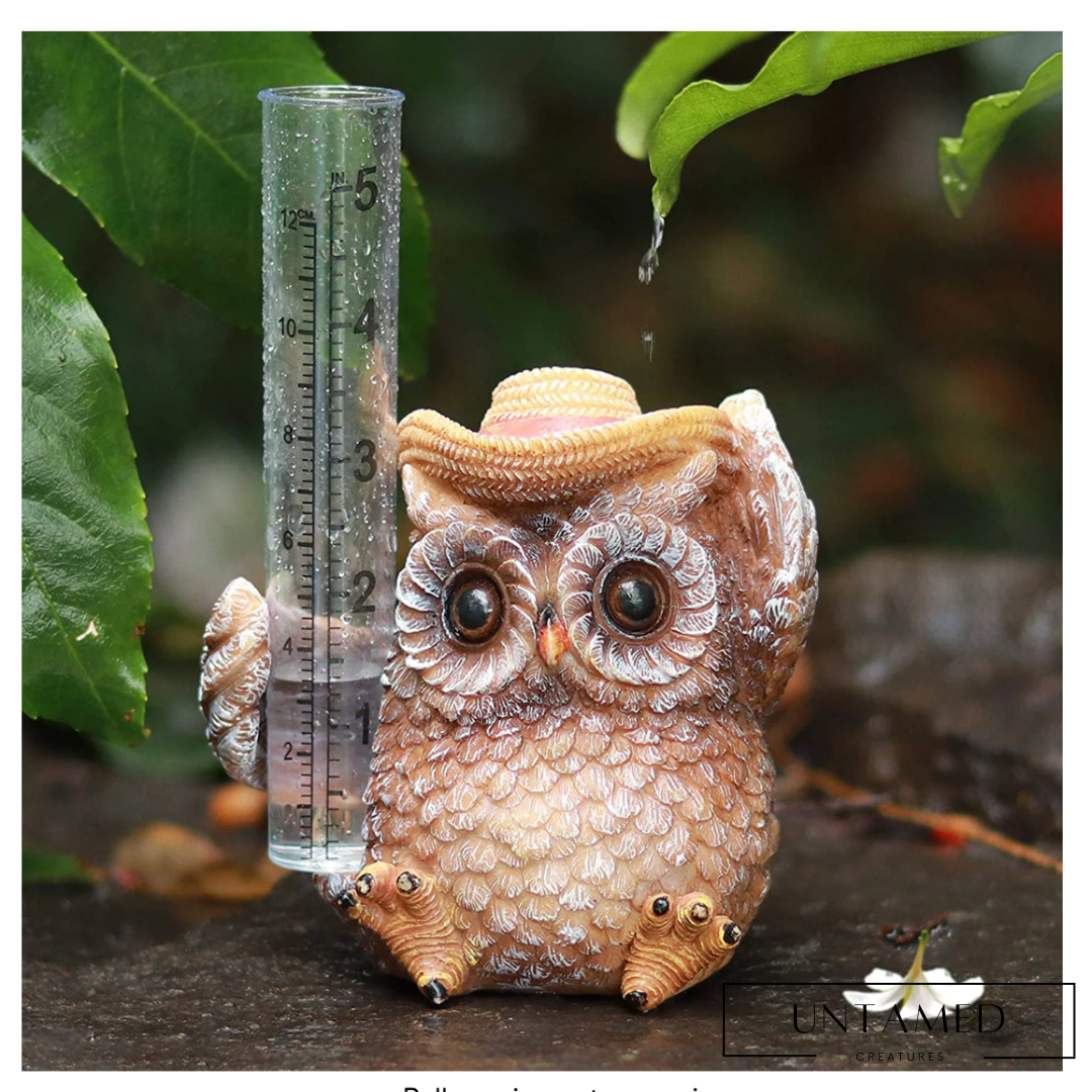 Outdoor Owl Rain Gauge