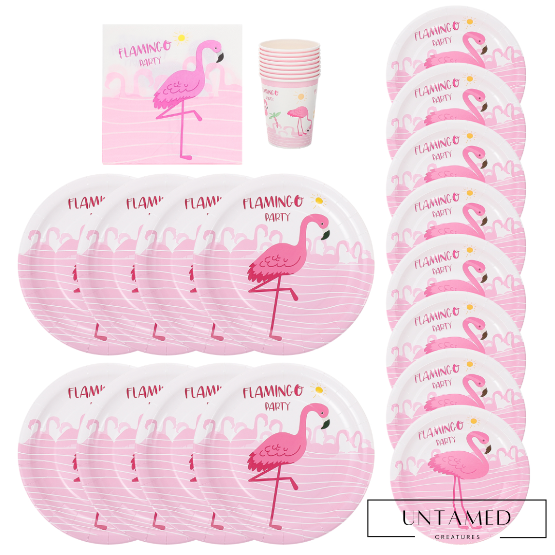 Flamingo Luau Dinner Set