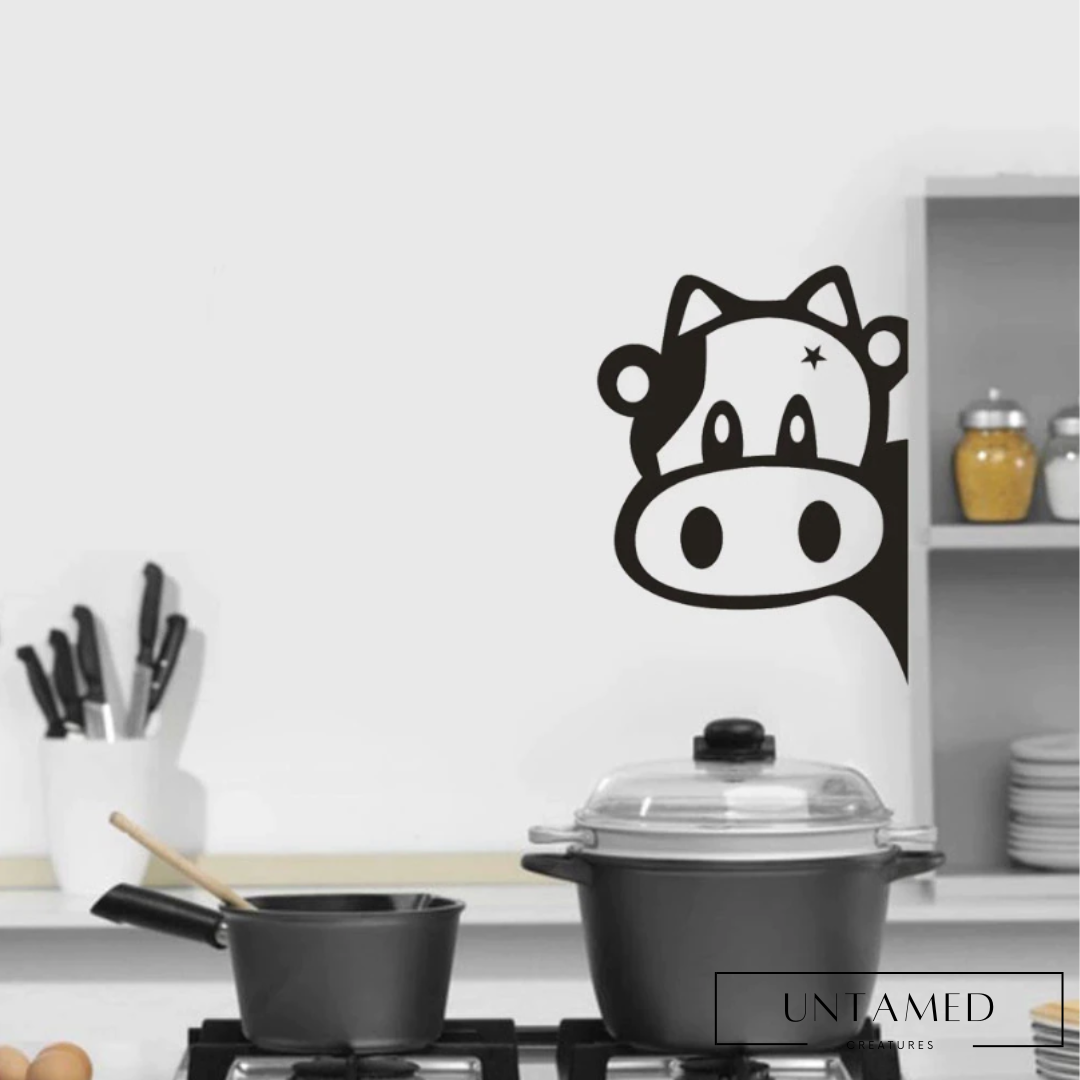 Removable Cow Sticker